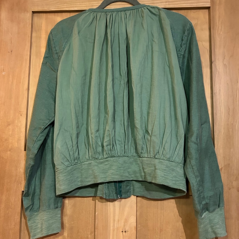 Anthropologie Olive Bomber Jacket - Picture 2 of 6